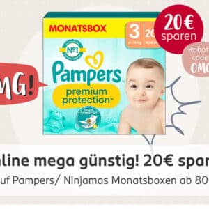 Rossmann - Pampers 20€ Rabatt ab 80€