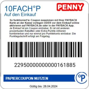 Payback – Penny – 10Fach Punkte auf den Einkauf