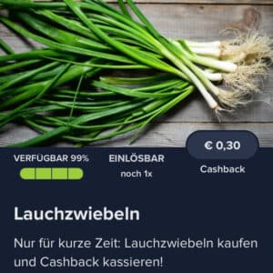 0,30 € Cashback auf Lauchzwiebeln Frühlingszwiebeln Marktguru