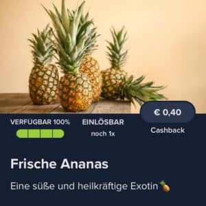 0,40€ Cashback auf frische Ananas 🍍 bei Marktguru