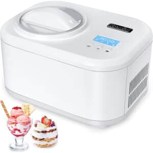 🍦Eismaschine mit Kompressor (1 Liter, 100 Watt, 4 Modi inkl. Joghurtfunktion)