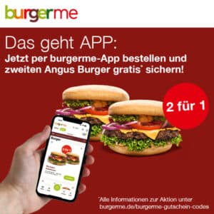 🍔 burgerme: Sichert euch euren zweiten Angus Burger gratis!