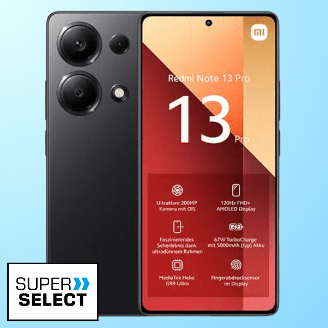 Thumbnail 🚀 Xiaomi Redmi Note 13 Pro (256GB) für 1€ + 13GB LTE Allnet für 12,99€/Monat + 30€ Wechselbonus (Super Select M)