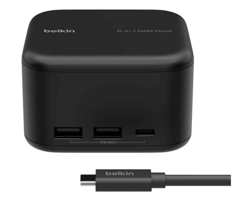 Belkin Connect USB-C-6-in-1-Core-GaN-Docking-Station (130 W) für 119,99€ (statt 139,99€)