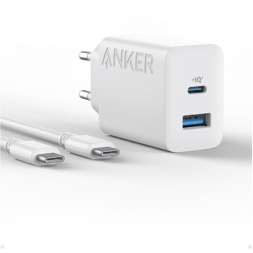 Thumbnail ⚡ Anker 20W USB C Ladegerät mit USB-C- und USB-A-Ports für 9,99€ (statt 18€)