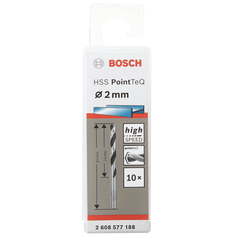 🔩 Bosch Professional HSS Spiralbohrer PointTeQ für 2,96€ | 2mm (statt 6€)