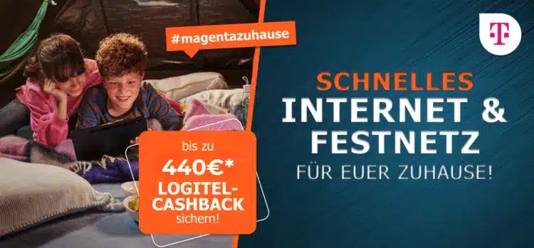 Bis zu 440€ Cashback bei Logitel für Telekom MagentaZuhause DSL-Tarife