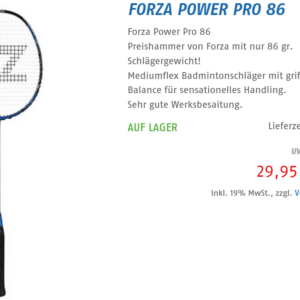 Forza Power Pro 86: 29,95€ statt 69,95€