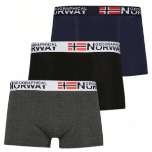 3er-Pack Geographical Norway Herren-Boxershorts in versch. Farben ab 9,99€