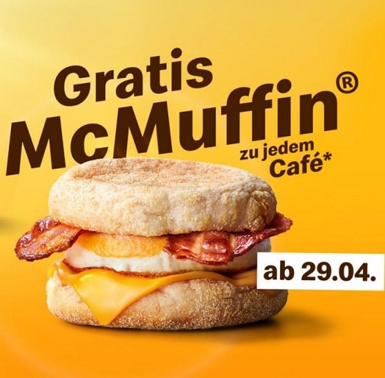 GRATIS McMuffin bei McDonald's! ✔️ zu jedem Cafè, Cappuccino oder Latte Macchiato 🤩