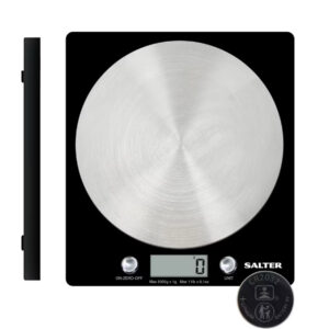 Salter 1036 BKSSDR Digitale Küchenwaage - 5kg schwarz für 6,42€ (statt 19,99€)