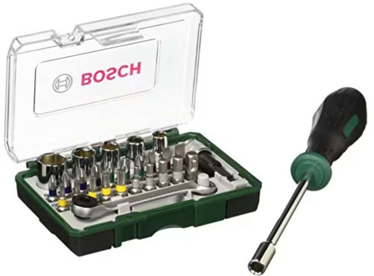 Bosch 27-teiliges Mini-Ratschen-Set + Handschraubendreher für 16,99€ (statt 21,27€)