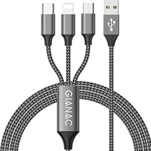 GIANAC Multi USB Kabel, Universal Ladekabel 1.2M für 4,19€ (statt 5,64)