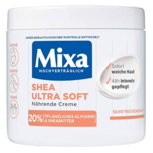Mixa Pflegecreme Shea Ultra Soft / Intensive für 4,83€ (statt 7,95€) ✔️ für Gesicht, Körper und Hände