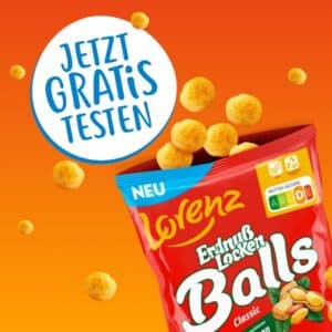 😋 Lorenz ErdnußLocken Balls GRATIS testen! 🥜