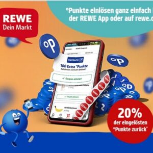 Rewe App: 20% Payback Punkte beim Einlösen zurück