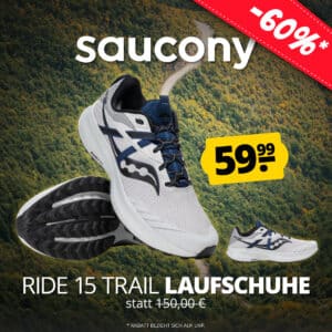 🏃‍♂️ Saucony Ride 15 TR für 59,99€ (statt 73€)