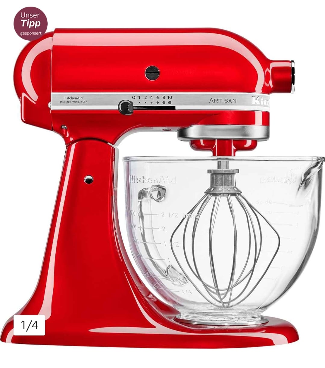 OTTO KitchenAid Artisan Küchenmaschine 5KSM156ECA, 300 W, 4,8 l Schüssel für 333 € zzgl. Versand (statt 419,99 €)