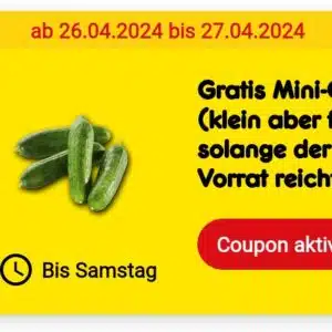 Gratis Mini Gurke in der netto App (evtl. personalisiert)