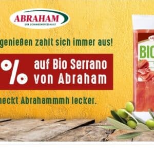 50% des Kaufpreises zurück auf Abraham BIO Serrano Reserva 50g in der Scondoo-App - NUR Rewe Center