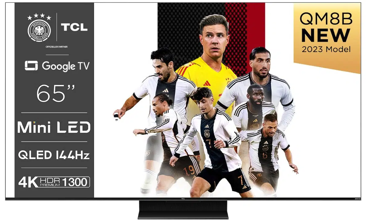 TCL Mini LED & QLED 4K UHD TV mit HDMI 2.1. & 144 Hz für 799,35€ ✔️ satte 225€ gespart (Modell: 65QM8B)