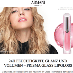 Gratis Probe Armani Beauty PRISMA GLASS LIPGLOSS (Gewinnspiel)