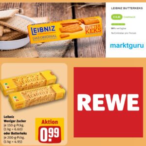 Rewe - Leibniz Butterkeks für 0,59€