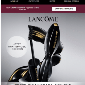 Gratis Probe Hypnôse Drama Mascara von LANCÔME