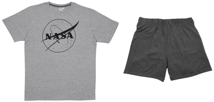 United Labels NASA Herren Kurzarm-Schlafanzug
