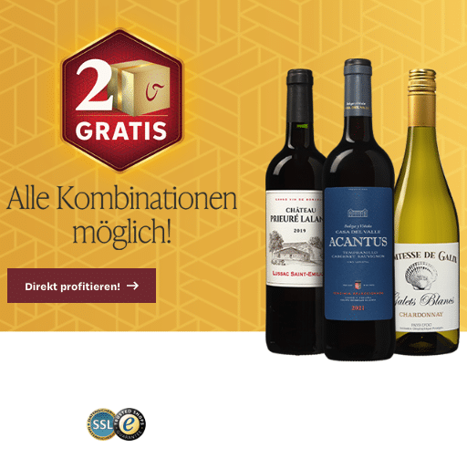 Thumbnail GRATIS: 2. Kiste Wein + 20€ Gutschein on top zum Verschenken ✔️ Rotwein, Weißwein &amp; Rosé bei Weinbörse