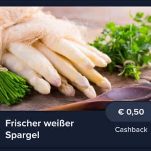 0,50€ Cashback auf frischen weißen Spargel bei Marktguru