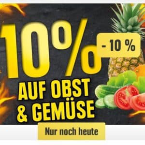 10% auf Obst & Gemüse mit der Edeka App (Nbay-Sa-Th) !! NUR HEUTE !!