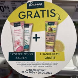 gratis Kneipp Handcreme ✋ 🤚 zu Lotion bei DM