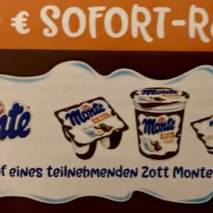 0,50€ Sofortrabatt auf Monte Monte White Milchcreme