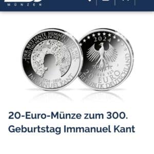 20 € Gedenkmünze zum Tauschpreis (OHNE VSK)