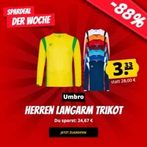 ⚽ Umbro Spartan Langarm Trikot nur 3,33€ zzgl. Versand