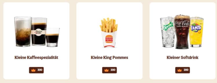 Prämien bei MyBurgerKing