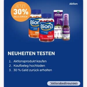 30% Cashback auf Wick ZzzQuil und Bion3 Energy Weichgummi ( 2 Sorten )