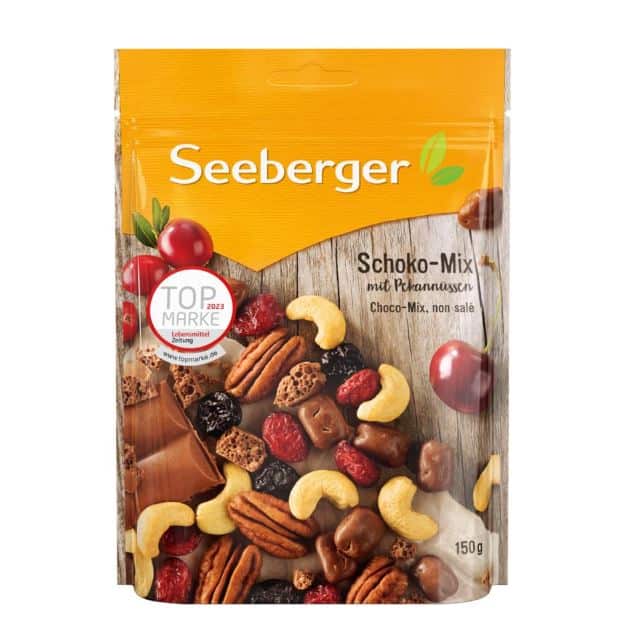 🥜 Seeberger Nuss- & Trockenfrüchtemischung, Schoko-Mix mit Pekannüssen, 150 g für 2,75€ (statt 3,65€)
