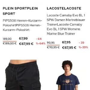 Markenoutlet Dress for Less Bis zu 70% Reduzierten Marken wie Lacoste,Gant,Tommy Hilfiger Adidas uvm