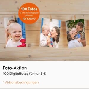 Müller: 100 Fotos 5€ 10x15cm Top Preis 😎🔥