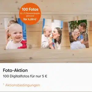 Müller: 100 Fotos 5€ 10x15cm Top Preis 😎🔥