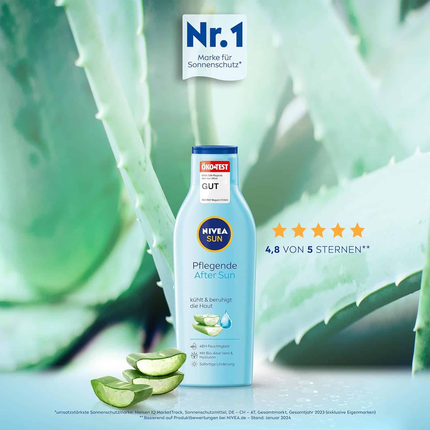 Thumbnail 🌞 NIVEA SUN After Sun Lotion Bio-Aloe Vera & Hyaluron 250ml für 4,01€ (statt 4,95€)