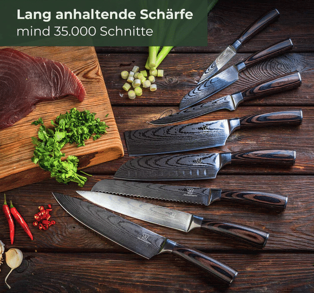 Thumbnail 8-tlg. Messerset von Küchenkompane für 107,92€ ✔️ dank 20% Extra-Rabatt