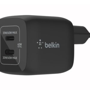 Belkin  BoostCharge Pro USB-C-GaN-Ladegerät mit zwei Anschlüssen und PPS (45 W) für 13,98€ statt 20,90€