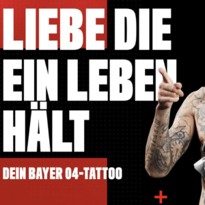 ❤️🖤 Kostenloses Bayer 04 Leverkusen Tattoo