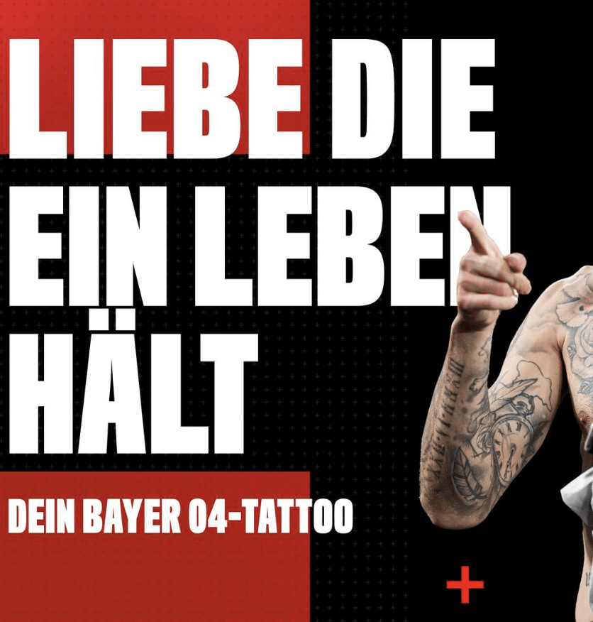 Thumbnail ❤️🖤 Kostenloses Bayer 04 Leverkusen Tattoo