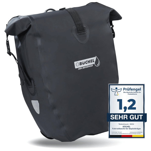 Thumbnail Büchel Fahrradtasche für Gepäckträger, 25.4 L - 100% wasserdicht - für nur 23,95€ (statt 30€)