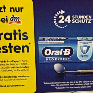 🦷 Oral-B Pro-Expert Zahnpasta gratis testen ab 03.06.24 - Nur bei DM