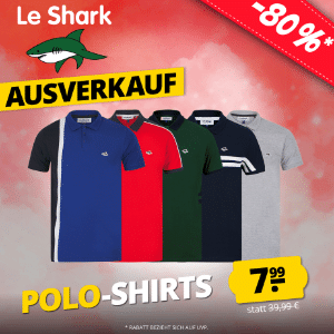 Le Shark Poloshirts ab 7,99€ bei SportSpar